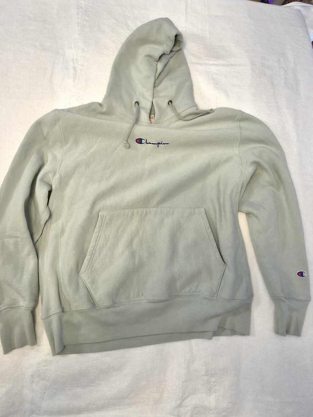 Champion Reverse Weave Pullover Hoodie – Sage Mint Green – Men's Large